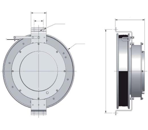 Haspel met lengtemeting